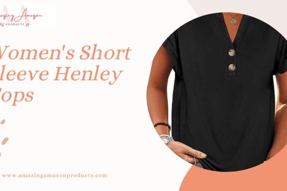 Women's Short Sleeve Henley Tops